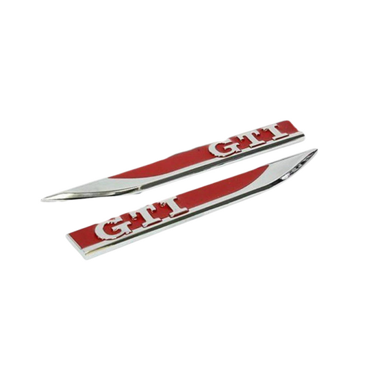 Golf 6 GTI Fender Badge - Red (2 piece)