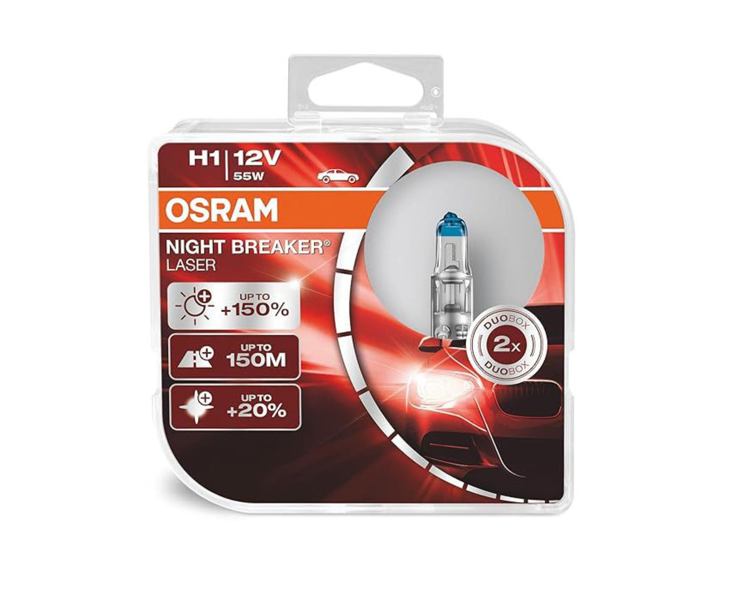 Osram Night Breaker Laser H1 12V Headlamp Bulb Set