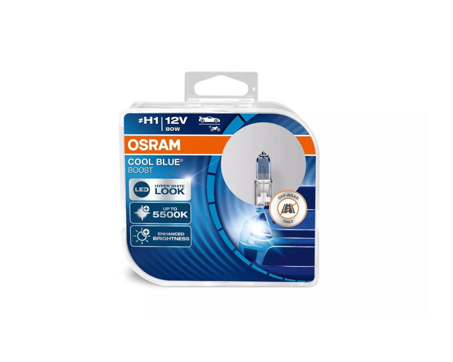 Osram Cool Blue BOOST - H1 12V Bulb Set