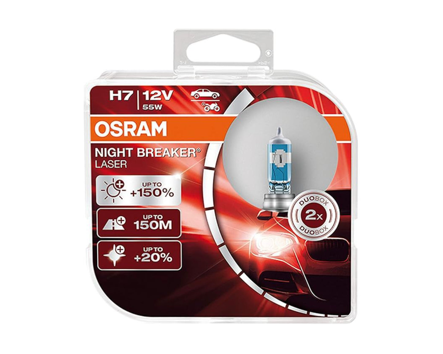 Osram Night Breaker Laser H7 12V Headlamp Bulb Set