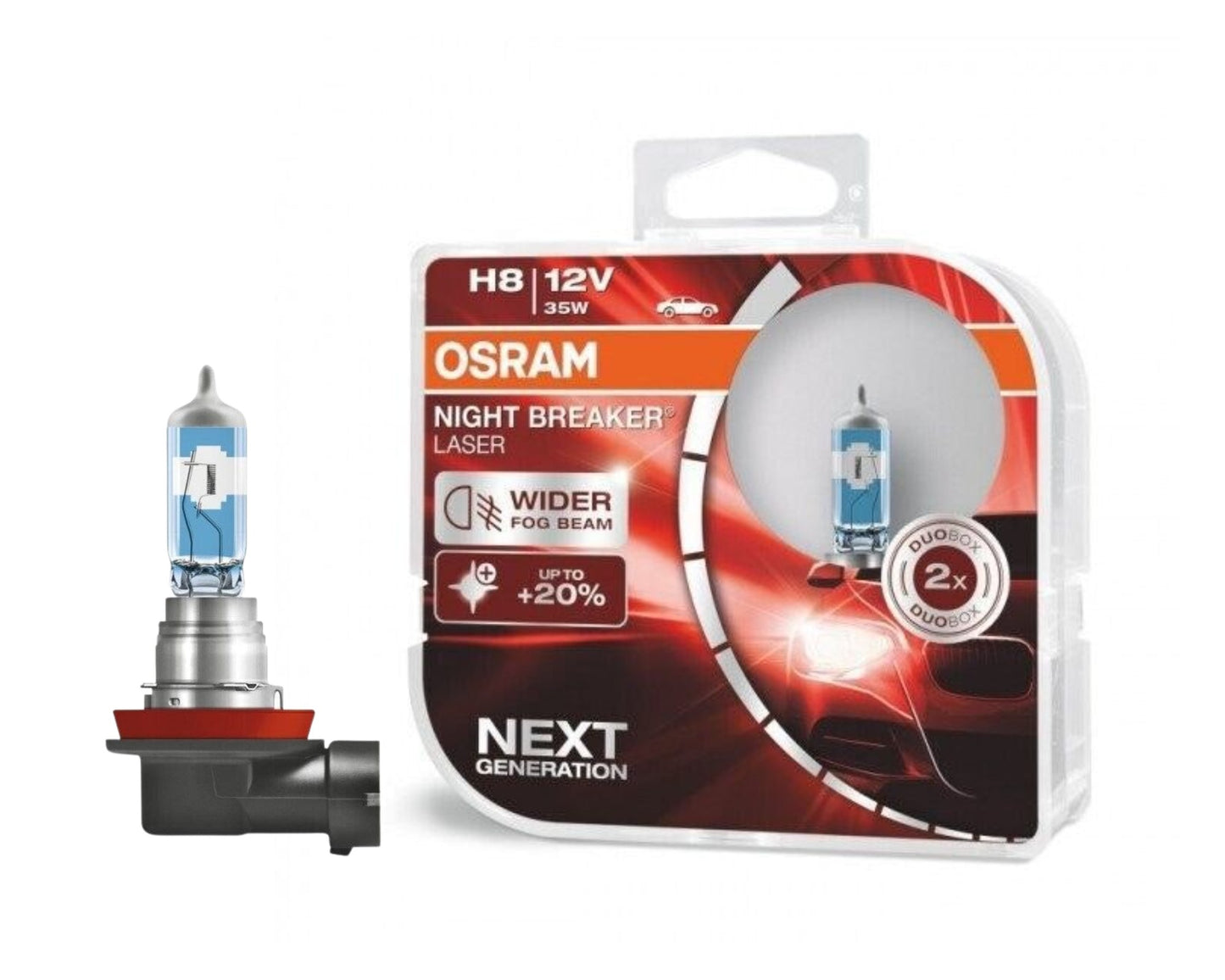 Osram H8 12V Night Breaker Laser Bulb Set