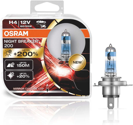 Osram H4 Night Breaker Bulbs  +200%