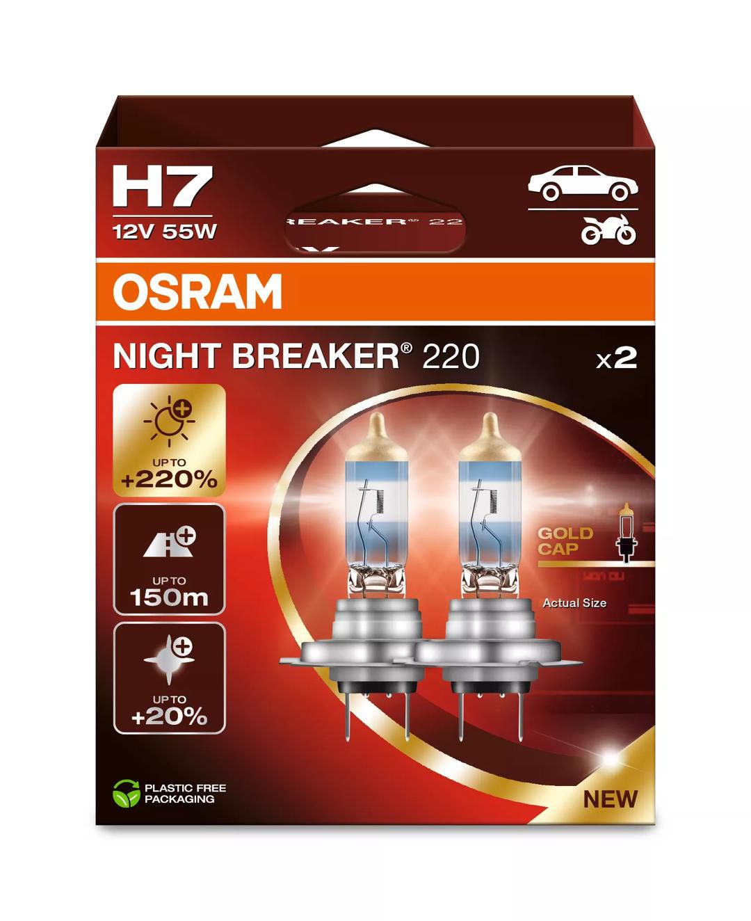 Osram H7 Night Breaker - Silver +220%